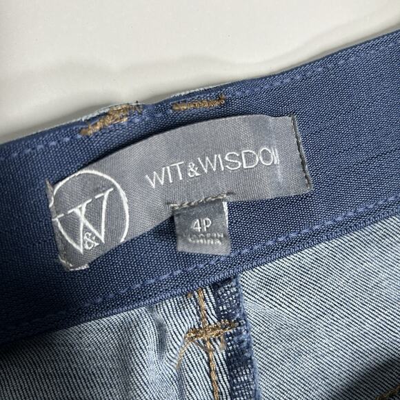 Wit & Wisdom Jeans Women’s 4 Wide Leg High Rise Raw Hem Y2K Denim NWT - Picture 3 of 16